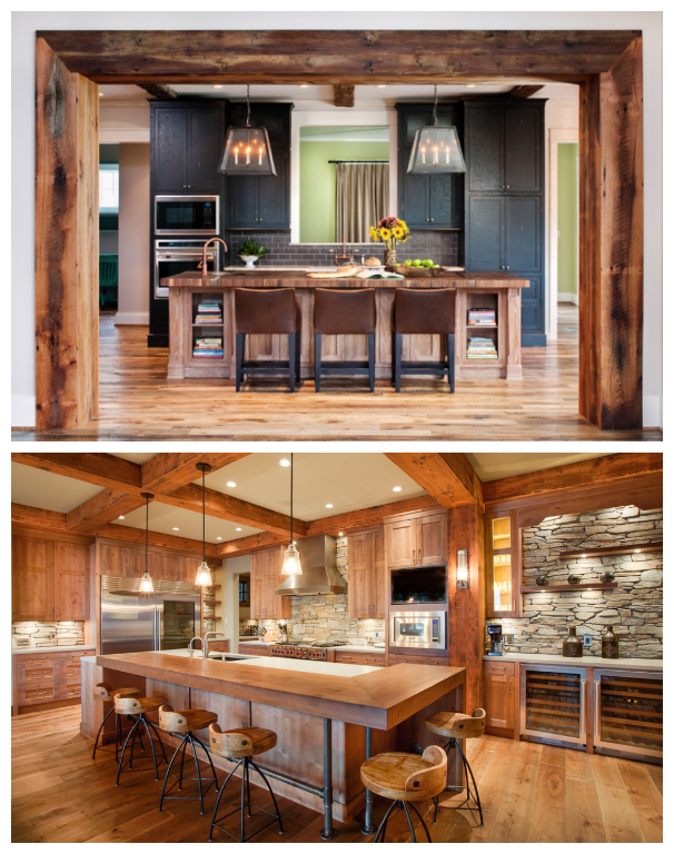 Idées de déco pour une cuisine de style moderne rustique blogue ... Décor Contemporaine cuisine