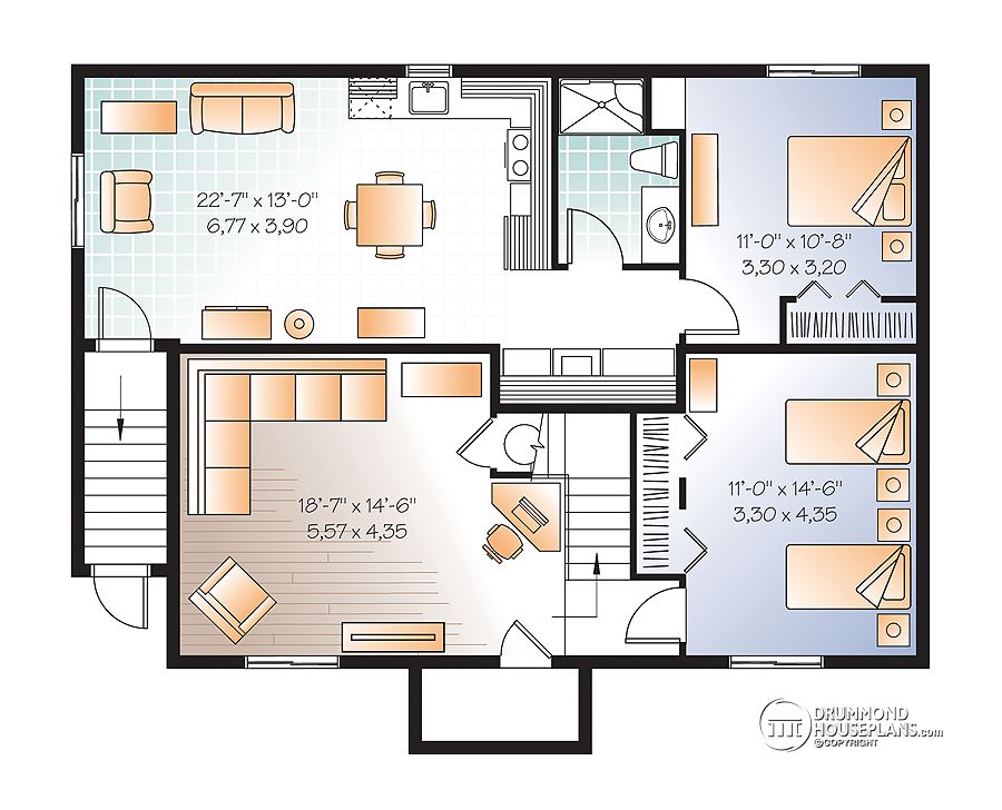 House Plans With Basement Apartment Drummond Plans