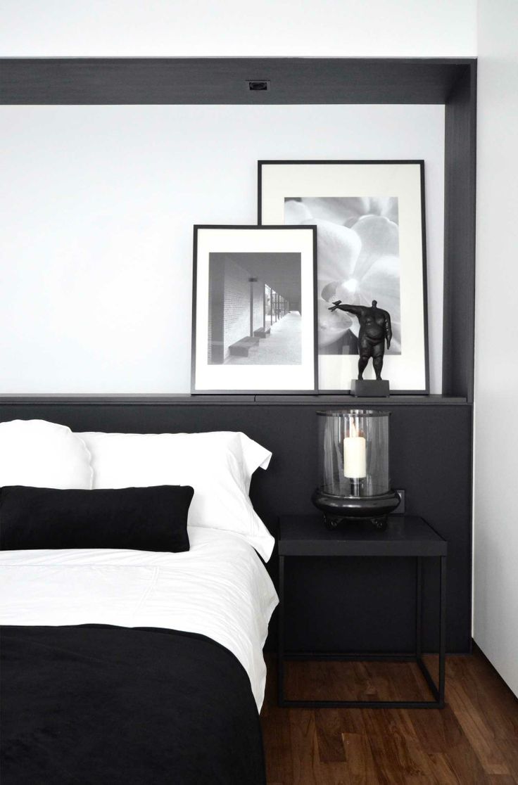 chambre moderne noir et blanche