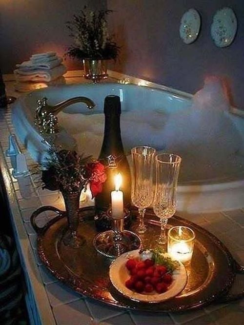Un bain romantique