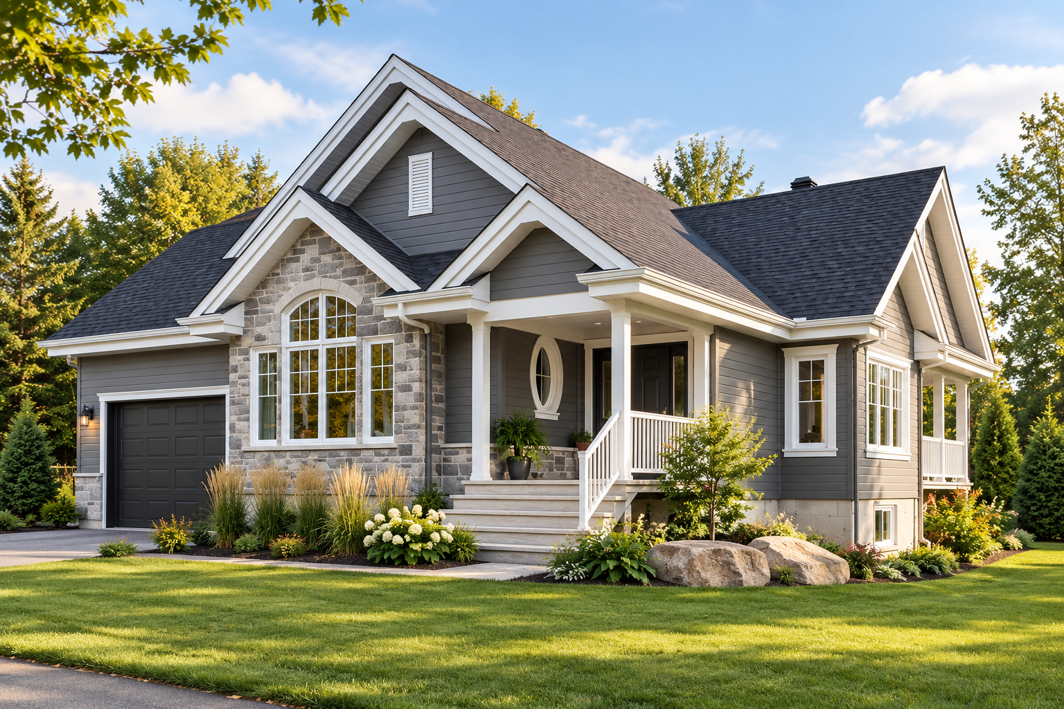 Plan de plain-pied 2 chambres avec garage La Romaine 3 #3235-V2 de Dessins Drummond
