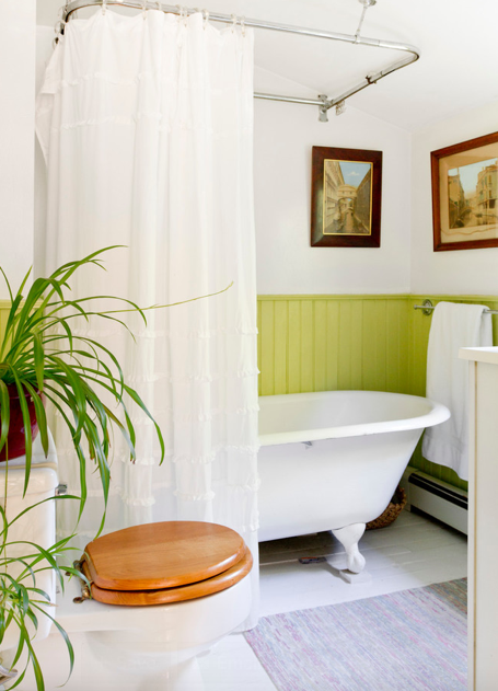 salle de bain zen : couleur vert pomme 