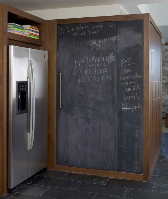 Tableau de craie dans la cuisine