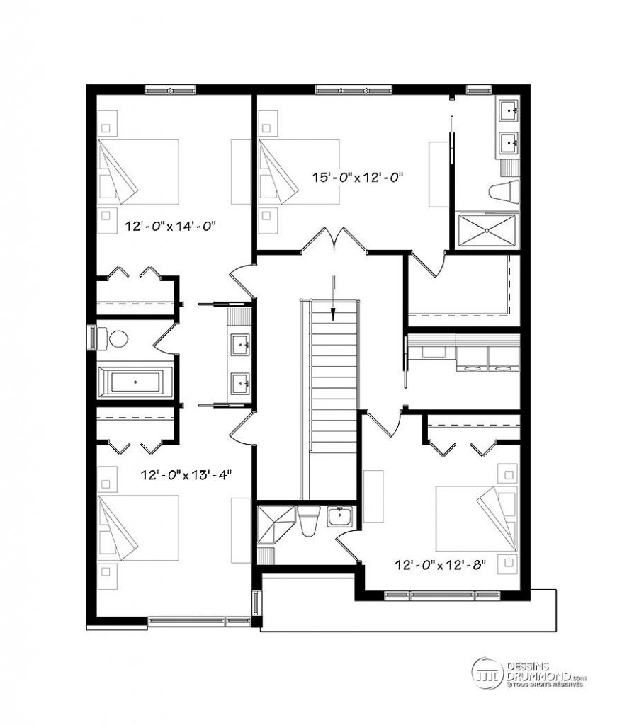maison contemporaine avec 4 chambres