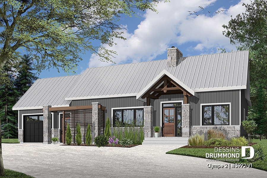 Maison scandinave avec garage