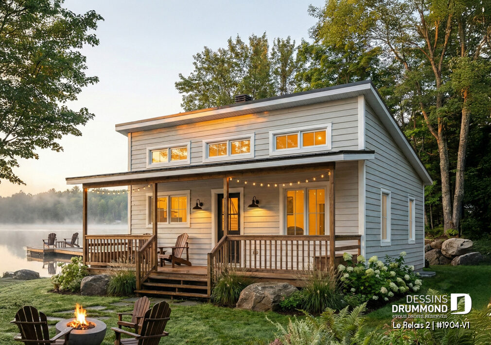 Chalet moderne Le Relais 2 (#1904-V1) avec galerie couverte et ambiance chaleureuse au bord de l’eau