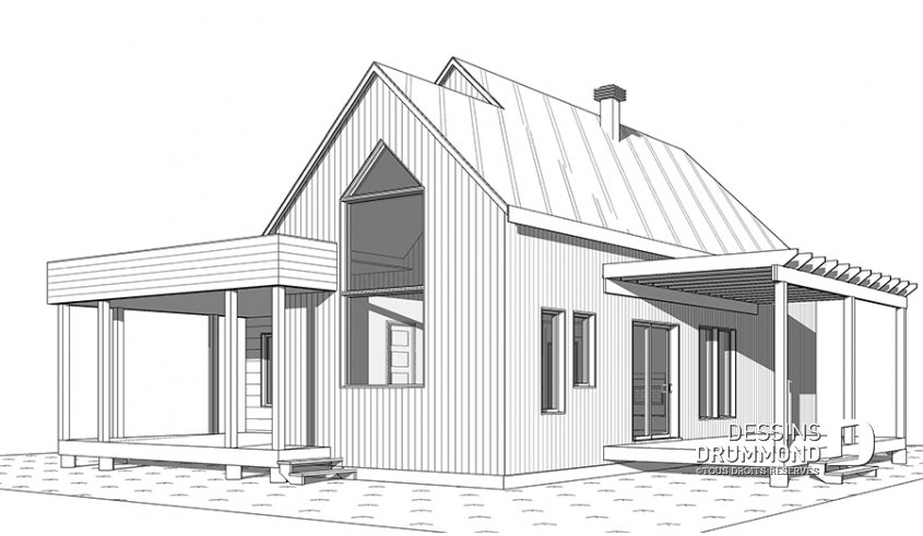 modèle de petit bungalow moderne