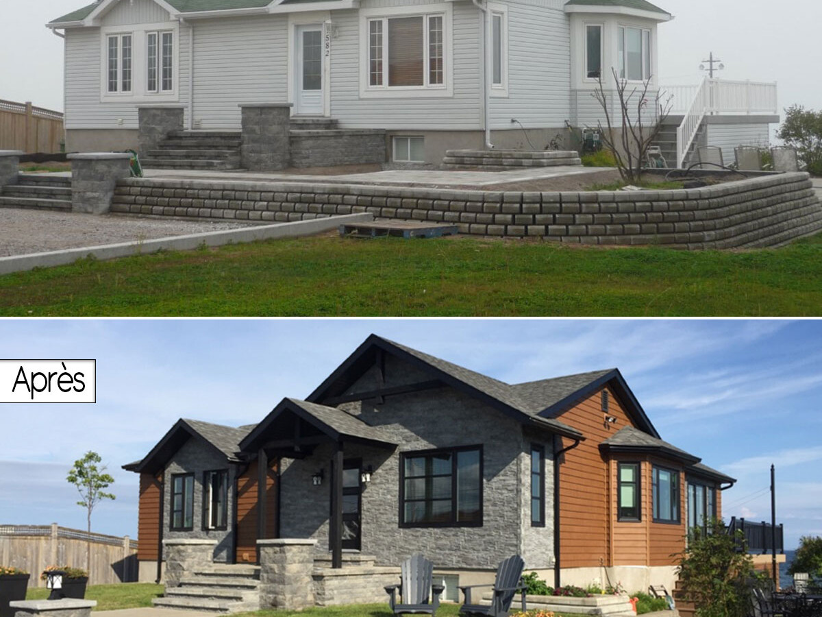 Transformation maison avant après rénovation avec plans personnalisés réalisés par Dessins Drummond