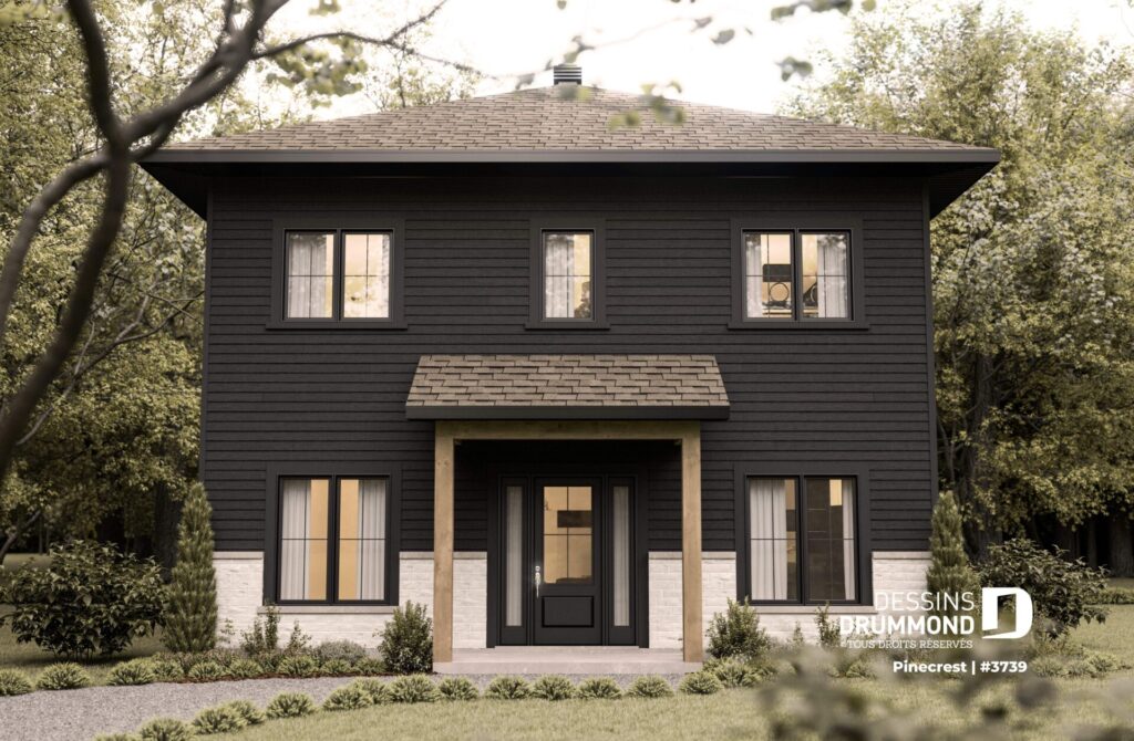 jolie maison contemporaine et moderne d'allure rustique économique