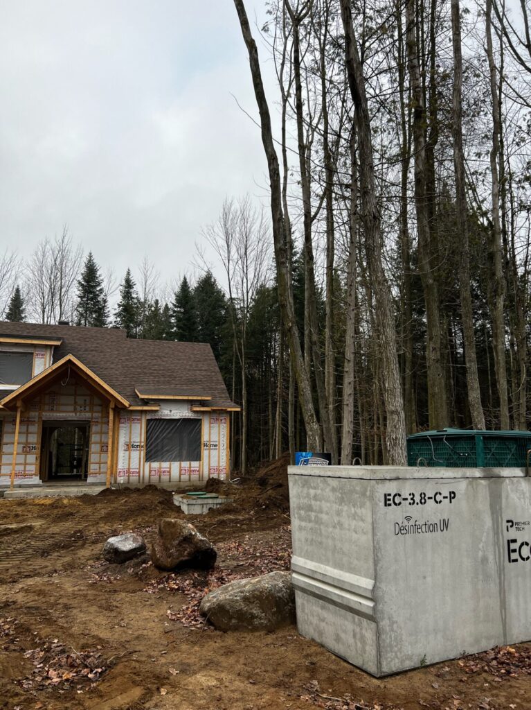 aménagement paysagé durant la construction