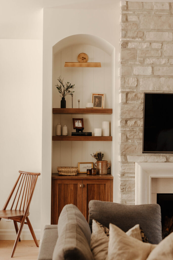 salon avec ambiance chaleureuse