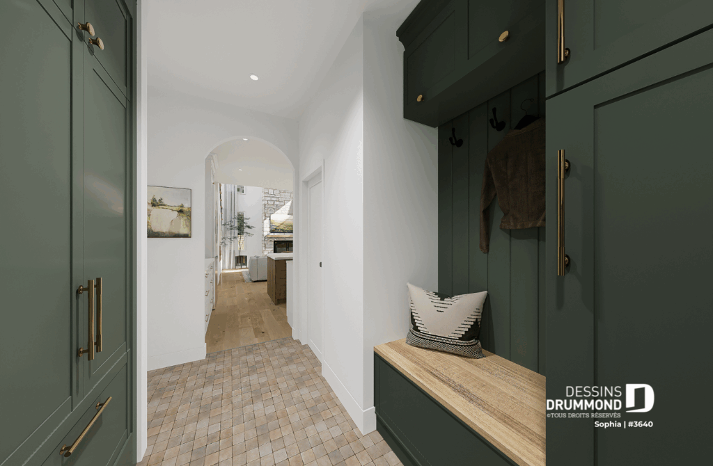 3640 Sophia plan de maison - espace Mudroom entrée vestiaire
