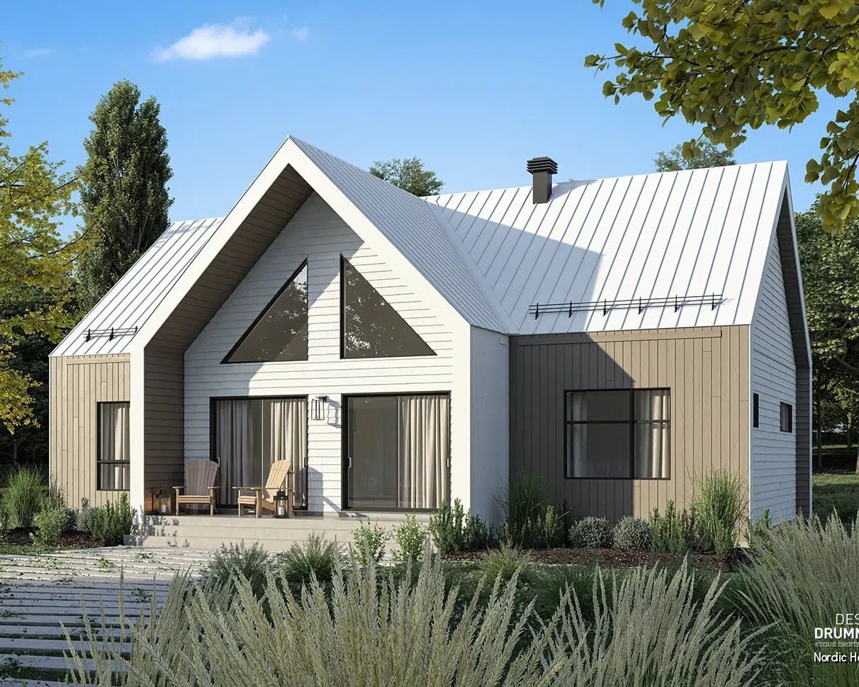 elevation arrière du plan Nordic Haven de dessins drummond