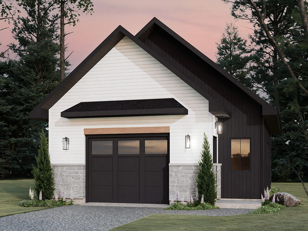 plan de garage simple de style farmhouse moderne