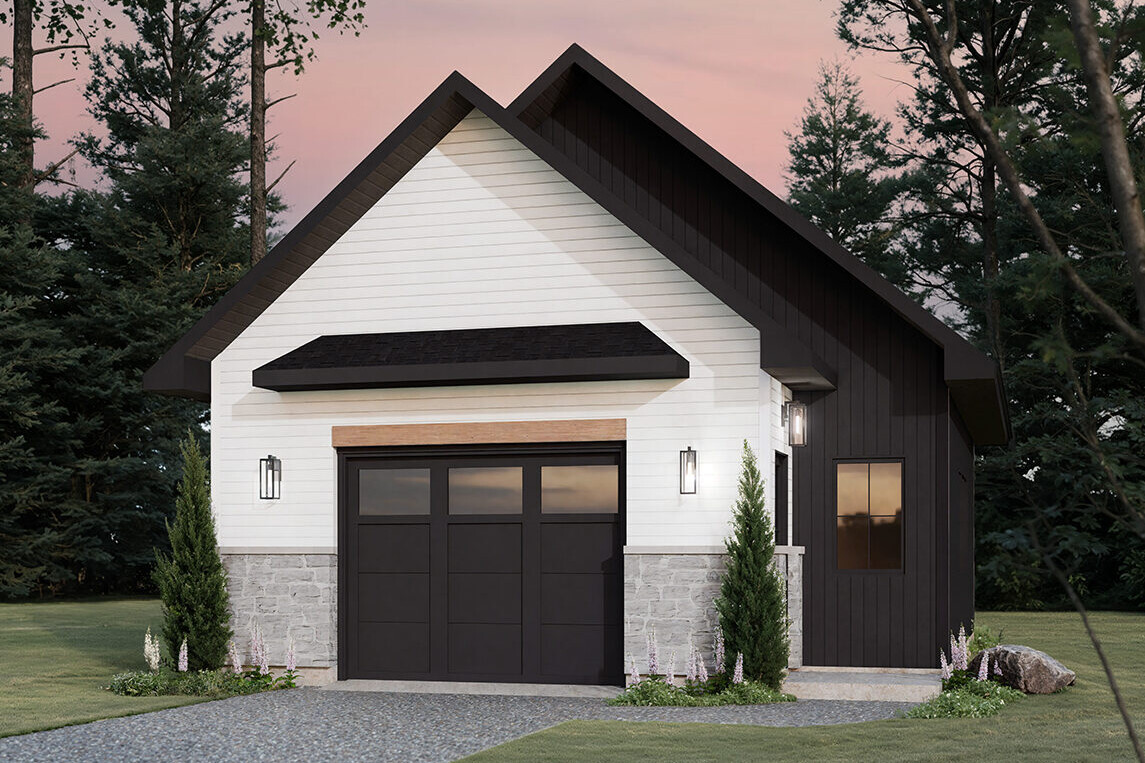 plan de garage simple de style farmhouse moderne