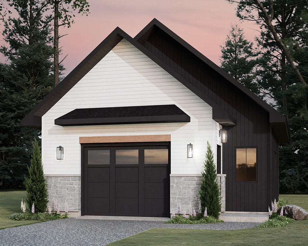plan de garage simple de style farmhouse moderne