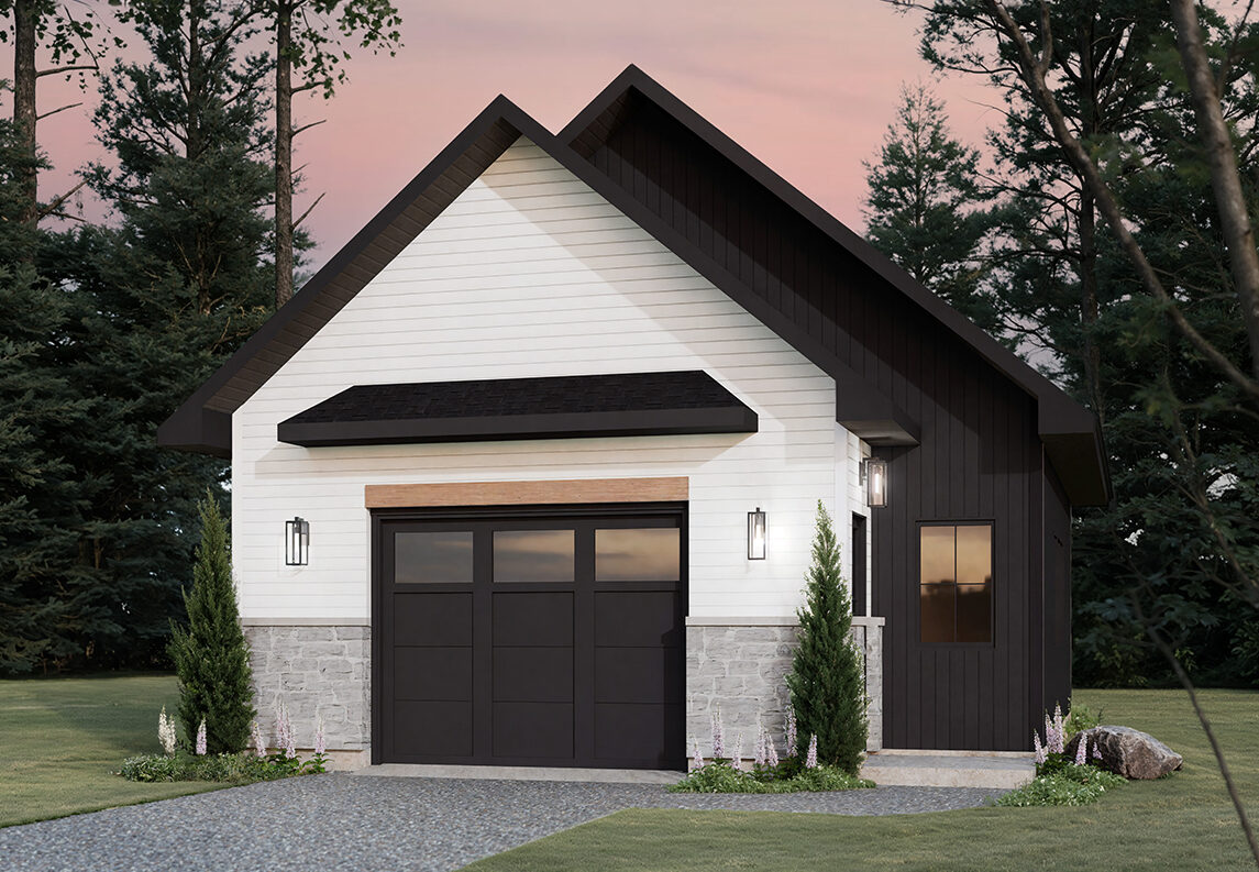 plan de garage simple de style farmhouse moderne