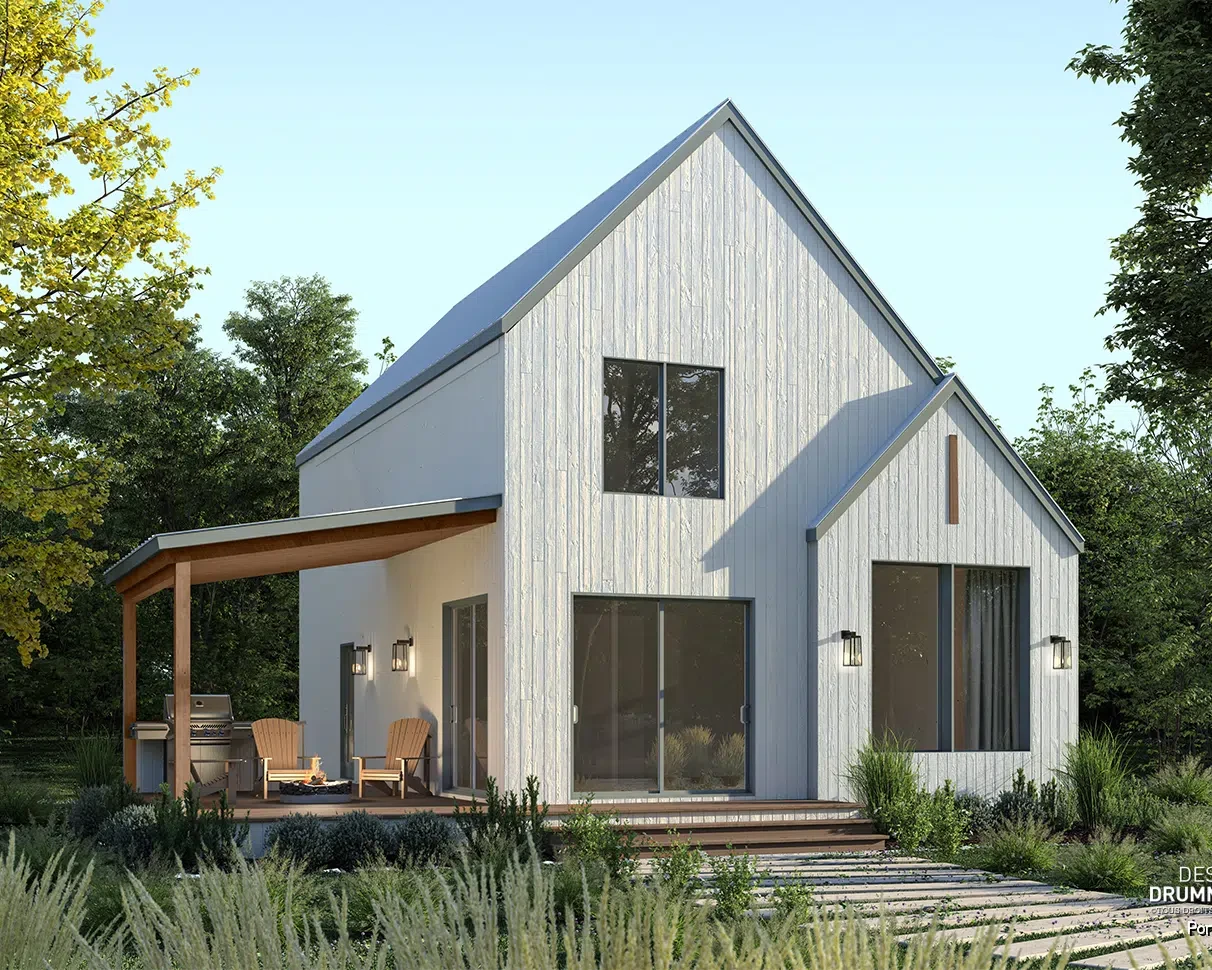 plan de maison scandinave Portland par Dessins Drummond