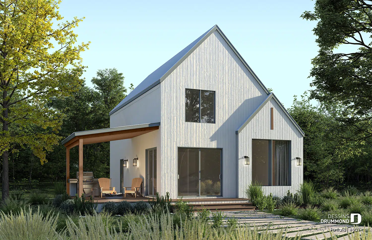plan de maison scandinave Portland par Dessins Drummond