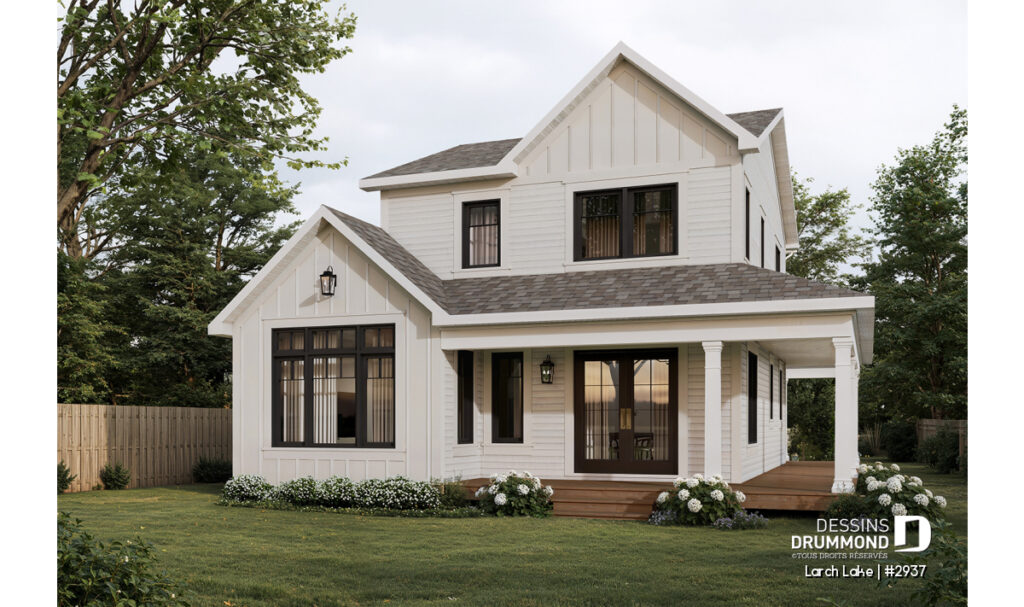 façade arrière d'une maison champetre