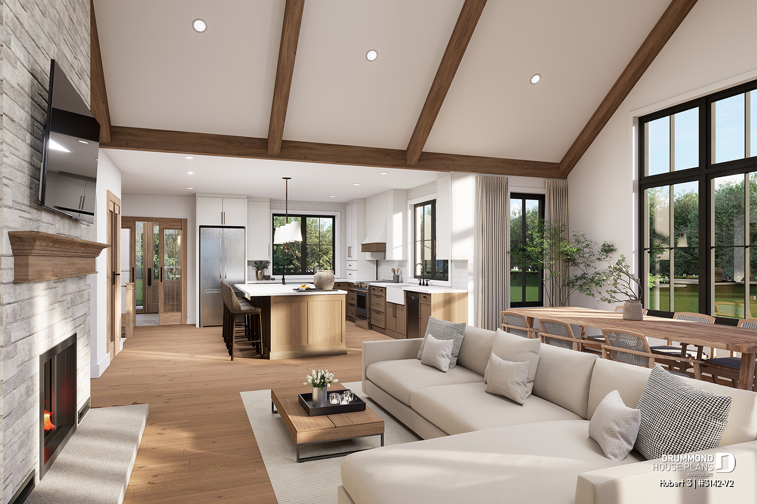 Intérieur terminé d’une maison neuve, modèle Hubert 3 de Dessins Drummond