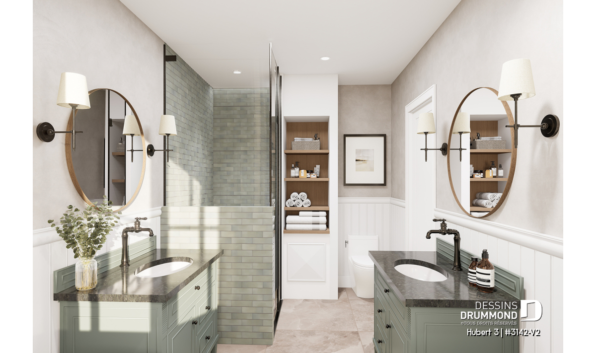 salle de bain privative à la chambre des parents