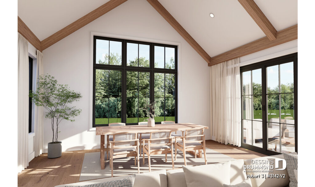 salle à dîner lumineuse du plan hubert 3