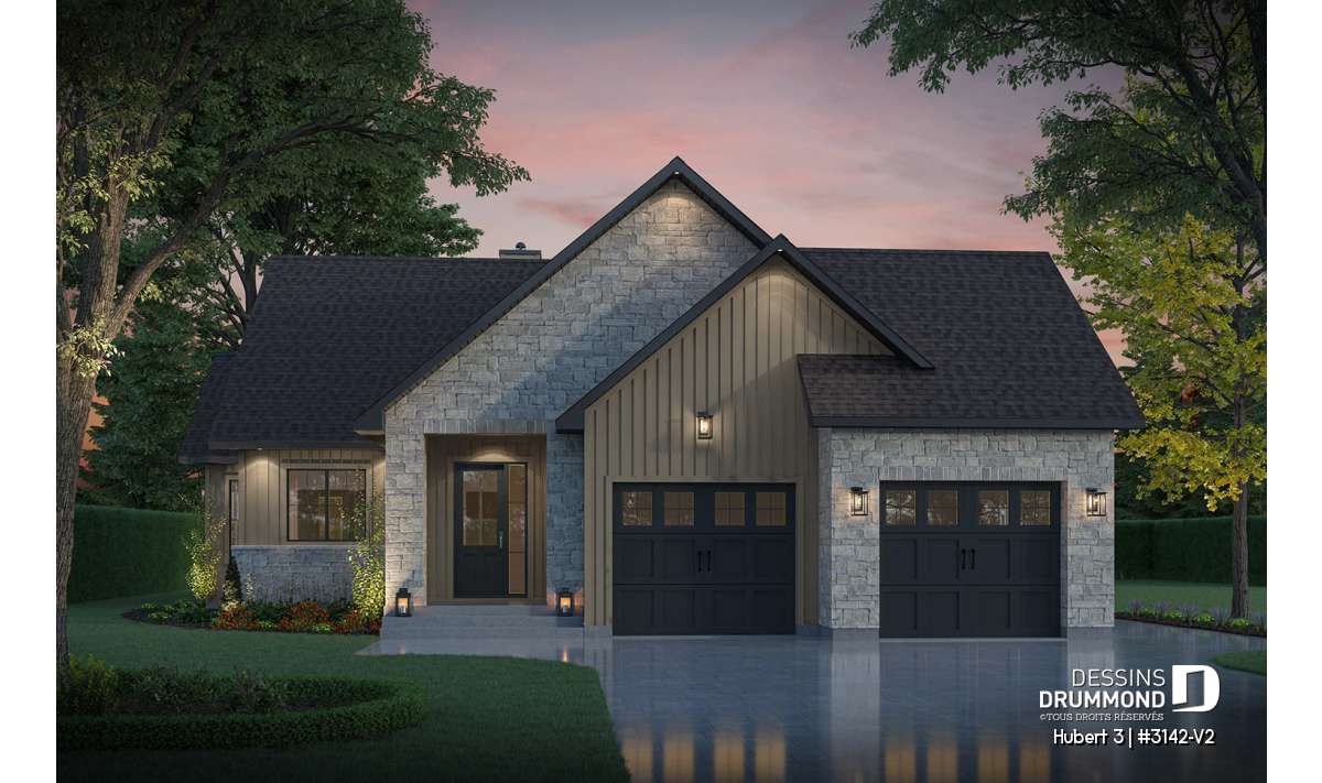 magnifique maison transitionnel Hubert 3 de la collection avec Foyer STÛV