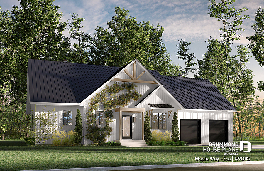 plan de maison écologique farmhouse