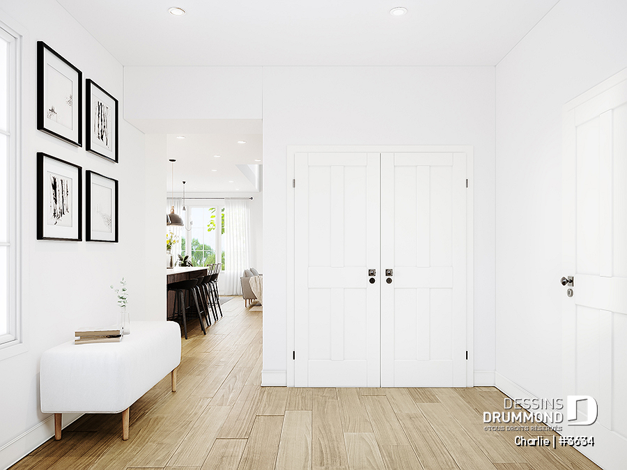 Entrée avant plan de maison Charlie Dessins Drummond #3634