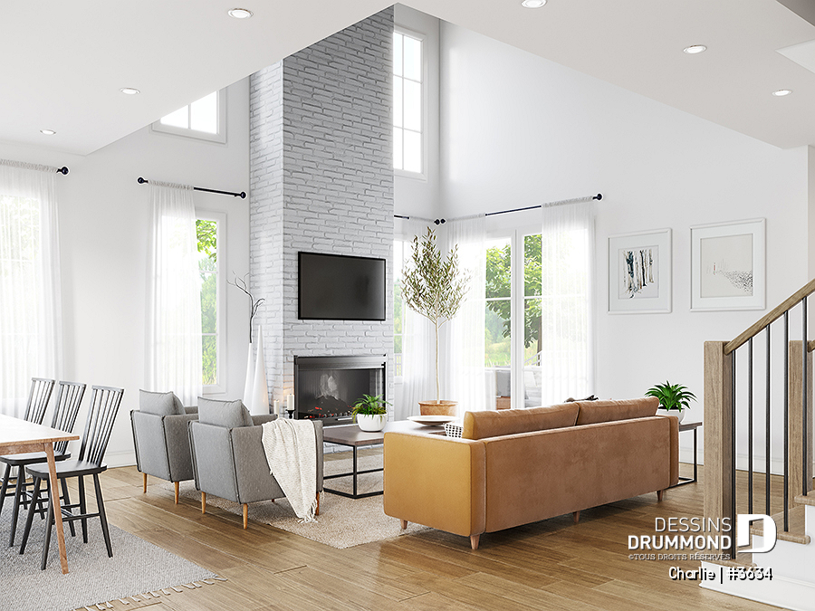 photo de la maison Charlie de dessins Drummond du salon