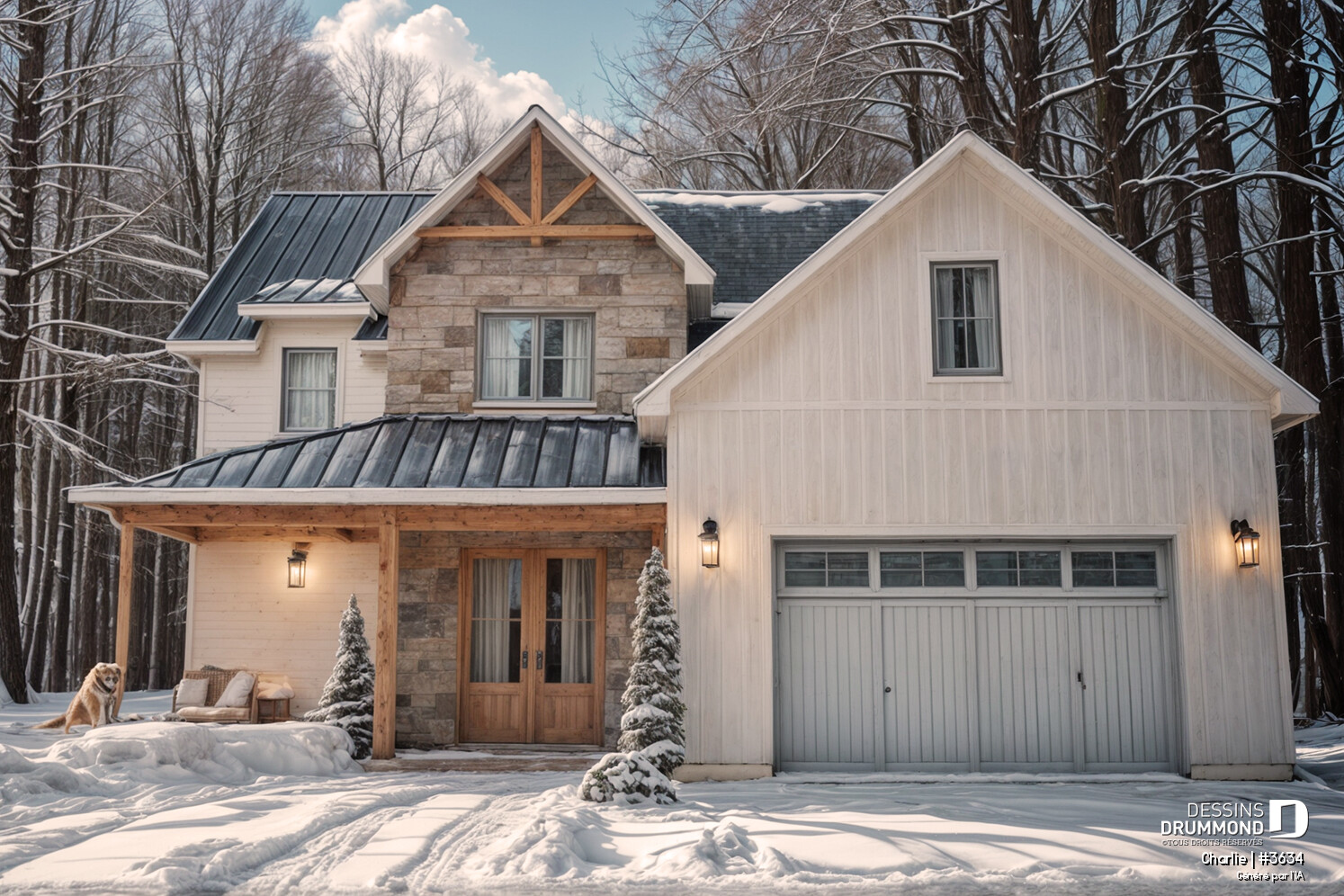 modèle farmhouse Charlie de Dessins Drummond