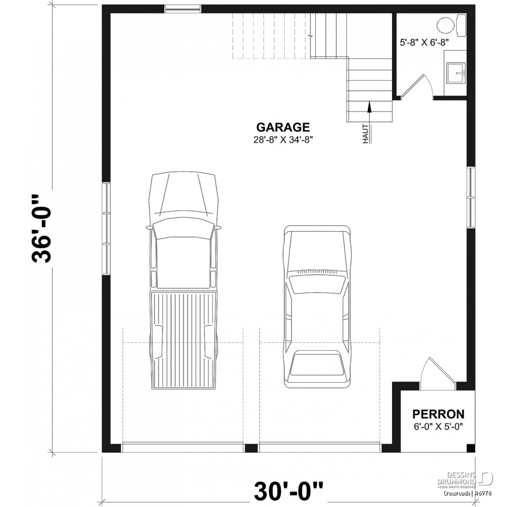 plan de garage deux voitures