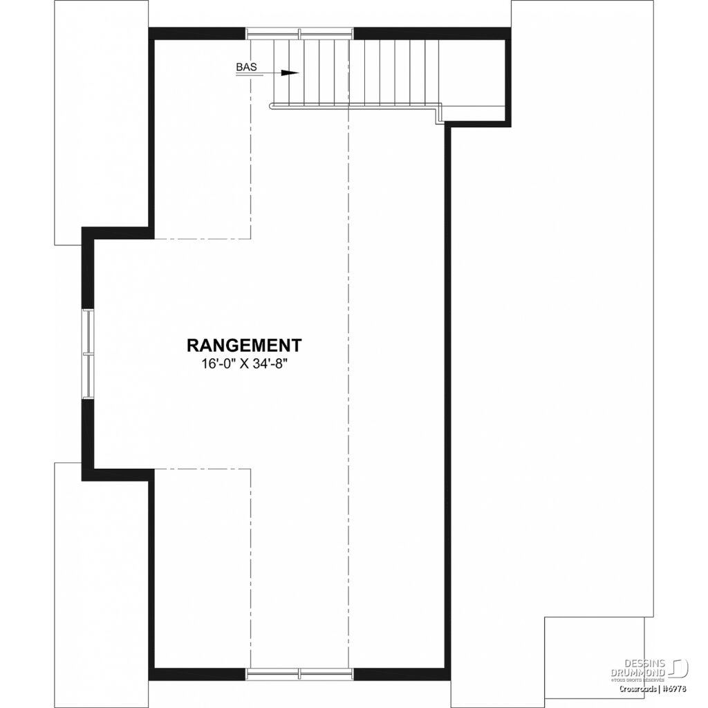 Modèle de garage avec étage pour rangement