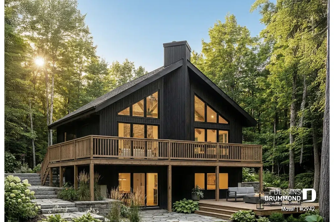 modèle de petit chalet avec rez-de-jardin