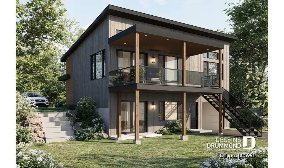 Chalet moderne Calypso 3991 avec rez-de-jardin lumineux et terrasses abritées