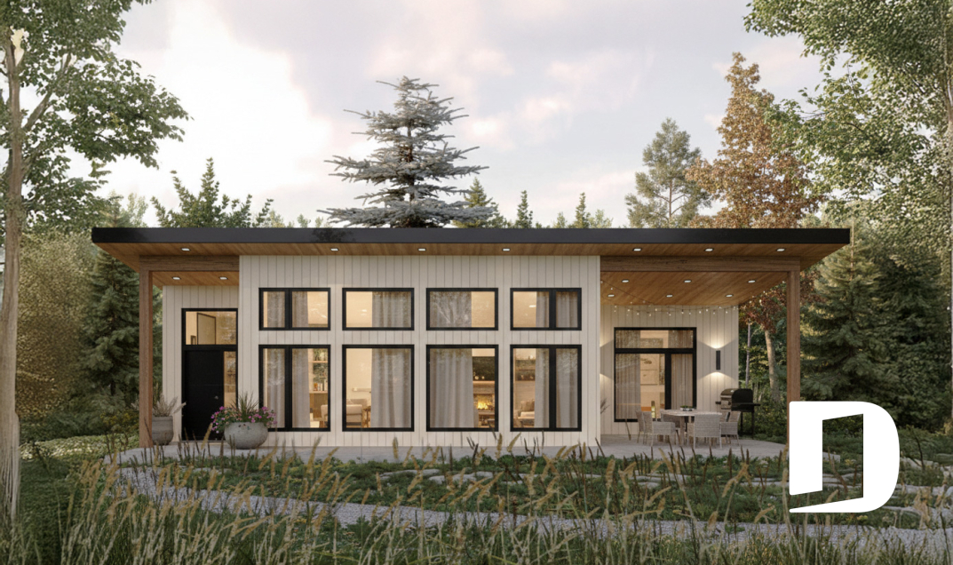 Plan de chalet moderne sur mesure Dessins Drummond chicoutimi plan personnalise