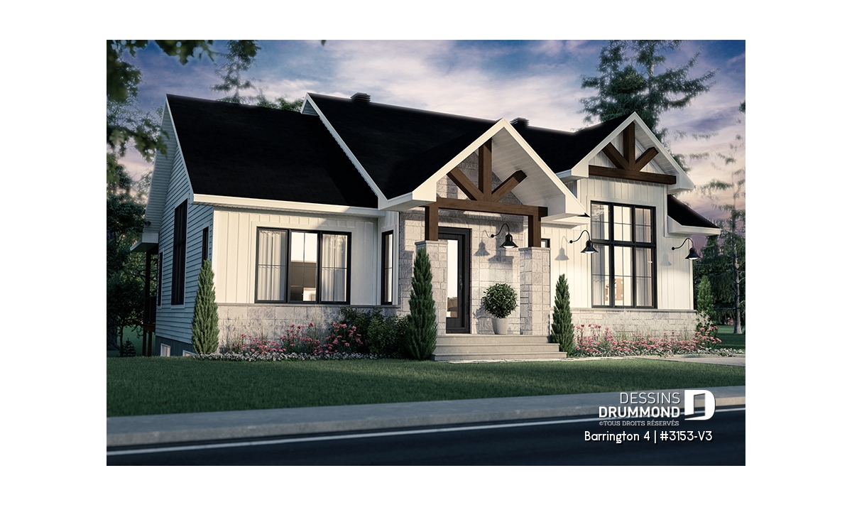 Maison plain-pied économique à construire au Québec avec design simple et optimisé