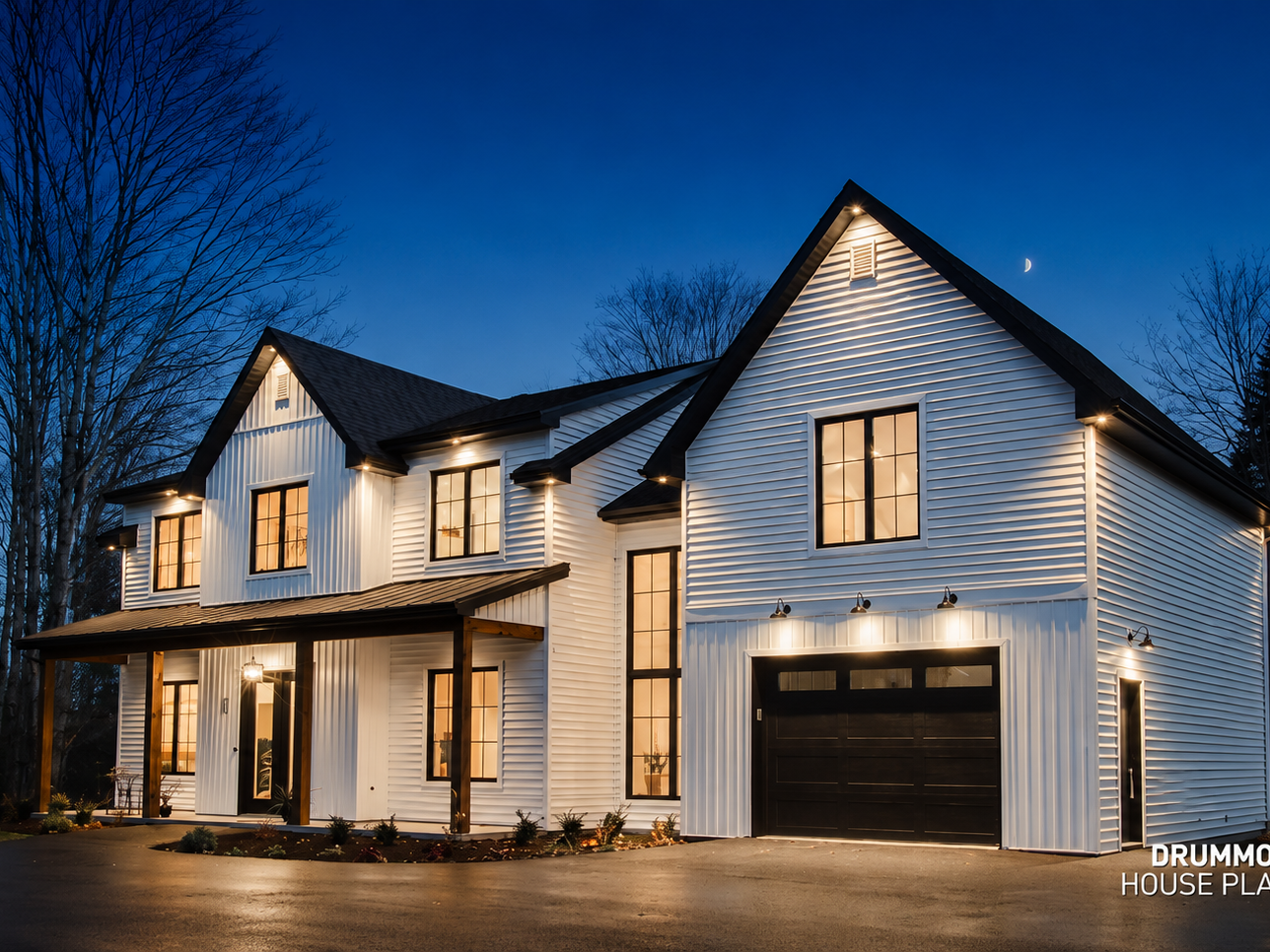 Custom house built from a personalized Drummond House Plans design