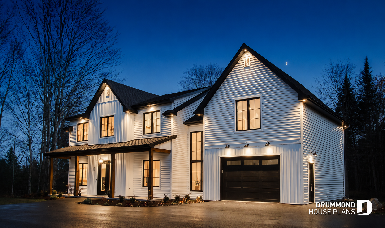 Custom house built from a personalized Drummond House Plans design