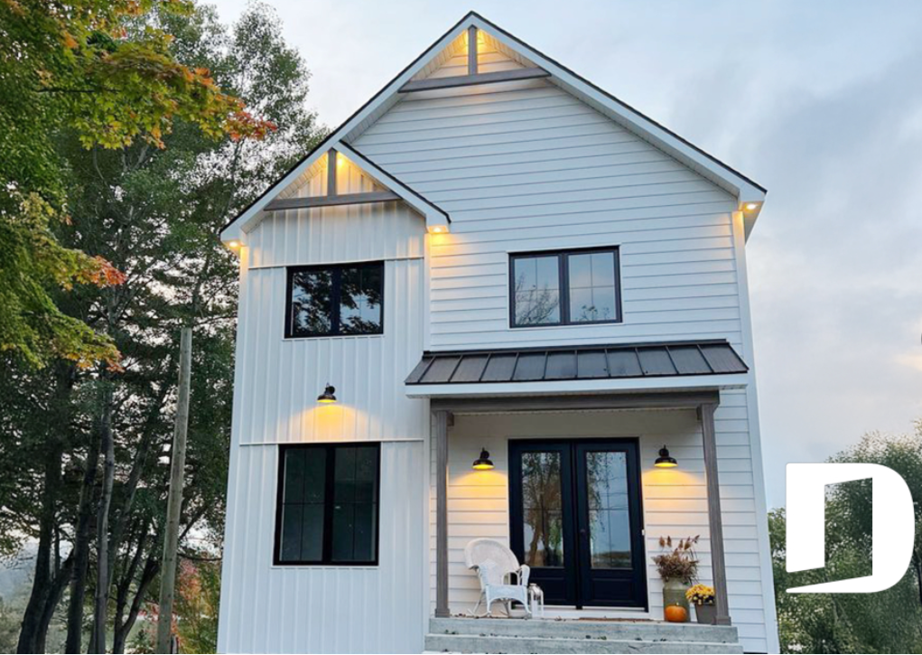 Maison sur mesure à deux étages conçue pour un terrain étroit par Dessins Drummond