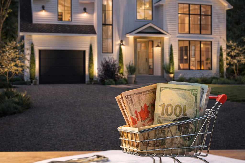 Maison neuve au Québec illustrant le remboursement de la TPS et TVH lors de la construction