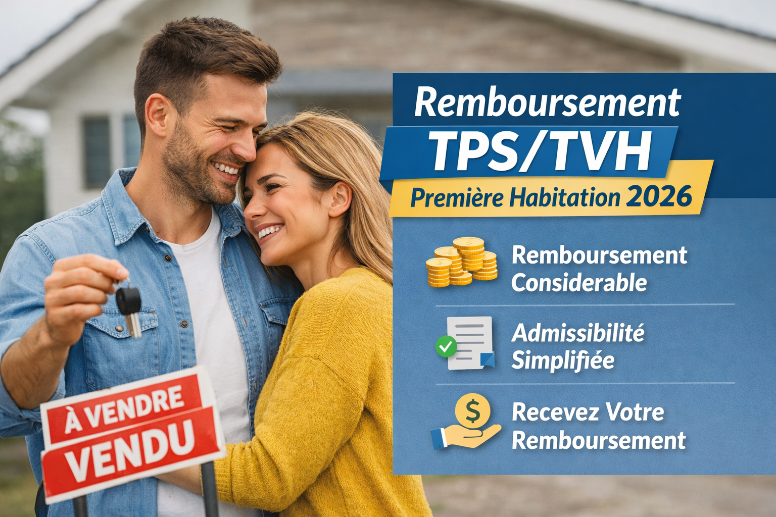 remboursement TPS TVH première habitation couple achat maison neuve Canada