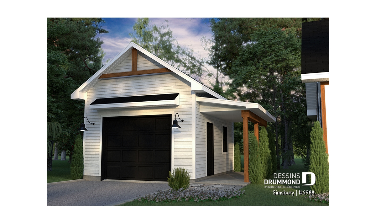 Plan de garage simple Simsbury #6988 – Dessins Drummond