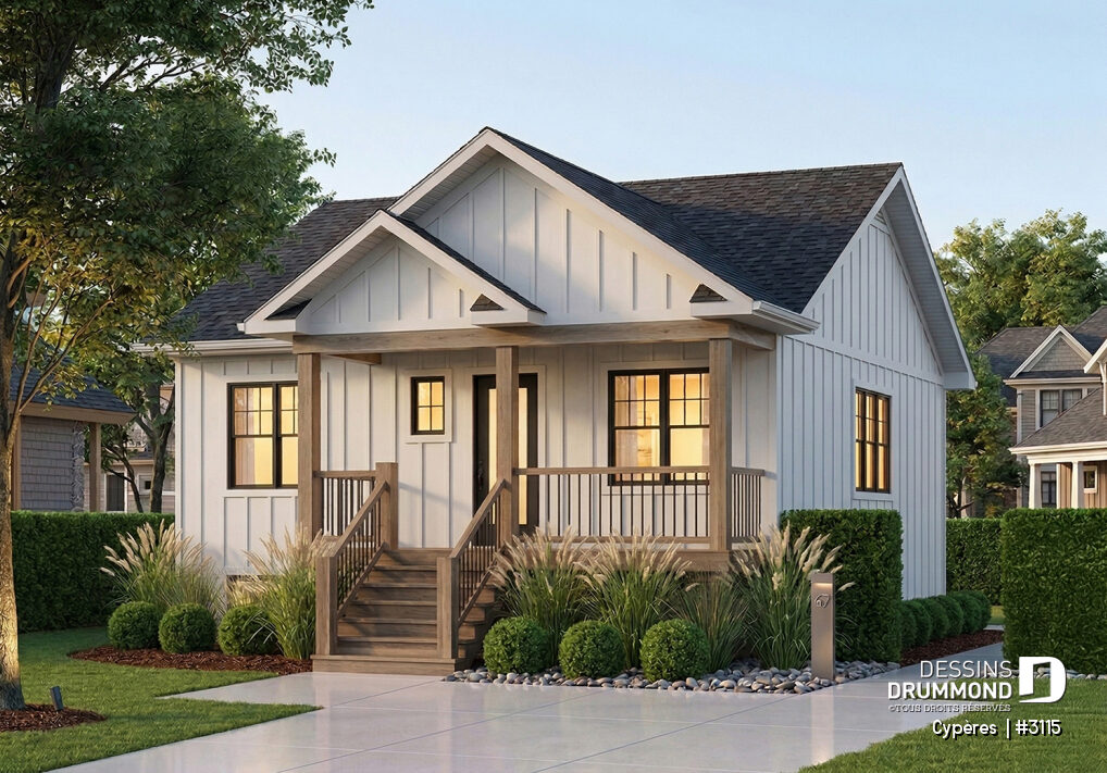 Maison farmhouse compacte Cypères #3115 avec 2 chambres