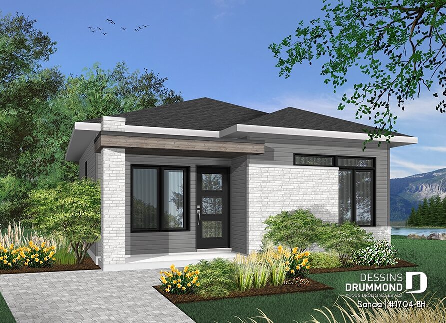 Maison moderne compacte Sanaa avec 2 chambres et sous-sol aménageable