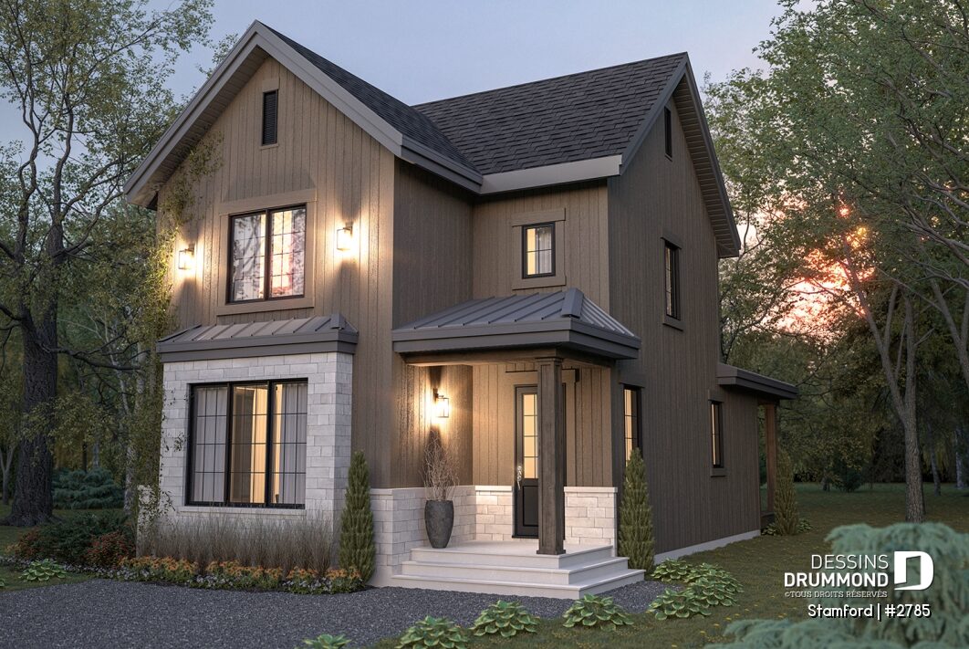 Maison foncée Stamford #2785 avec revêtement brun charbon