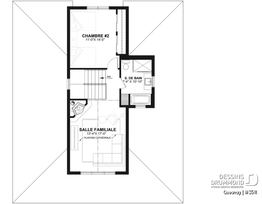 Plan de l’étage de la maison Quesnay #3511